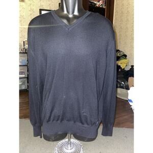 Men’s Valentino Jeans Fine Wool V-Neck Sweater Medium